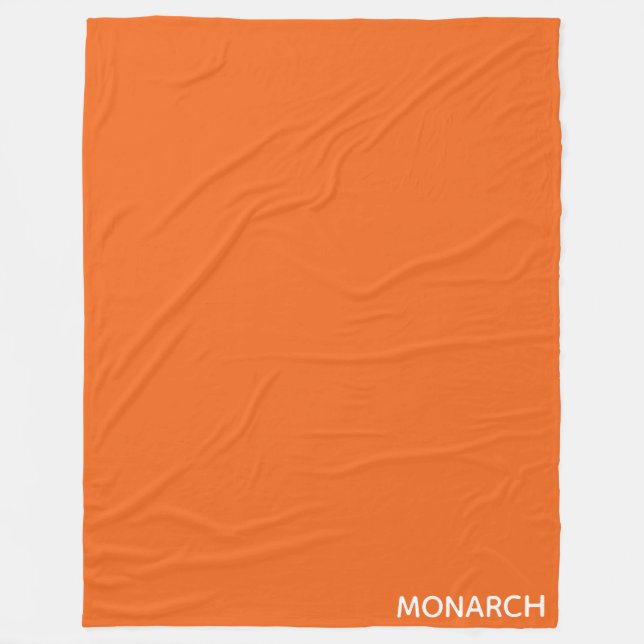Monarch butterfly orange color name fleece blanket (Front)