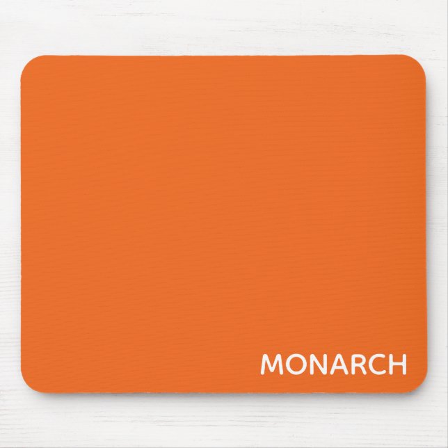 Monarch butterfly orange colour name mouse mat (Front)