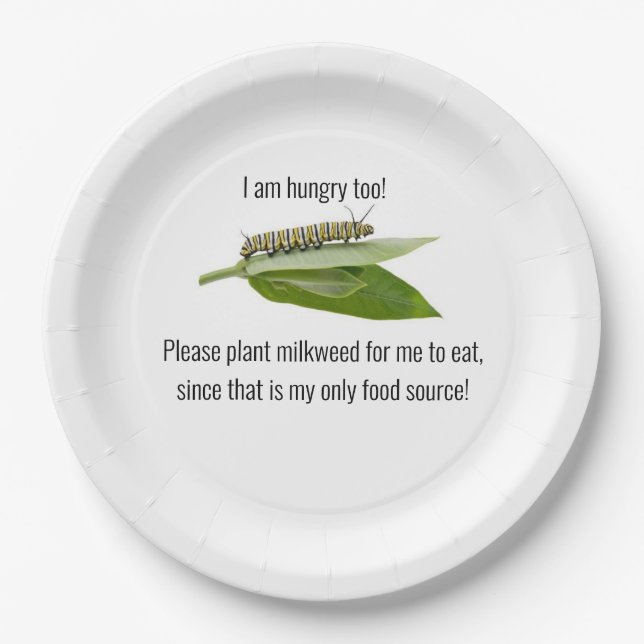 Monarch butterfly paper plate (Front)