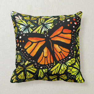 MONARCH BUTTERFLY PATTERN by Slipperywindow Cushion