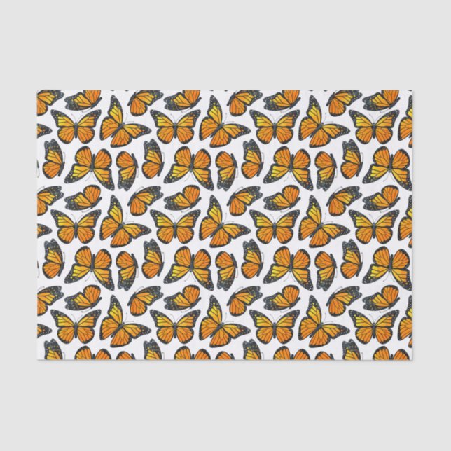 Monarch Butterfly Pattern Tissue Paper (Front)