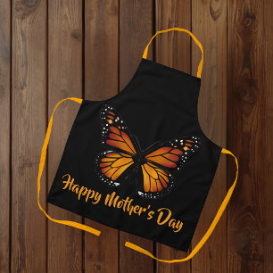Monarch Butterfly Personalised Black Apron