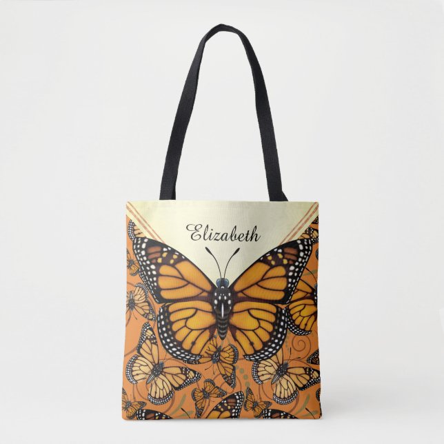 Monarch Butterfly Personalised Tote Bag (Front)