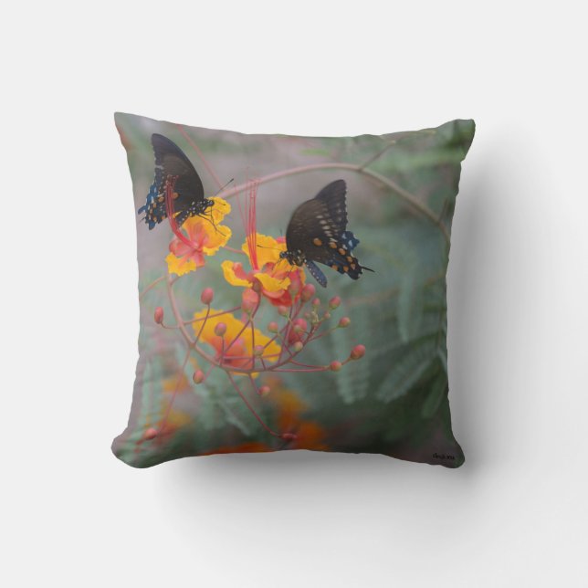 Monarch Butterfly Pillow Home Decor (Front)