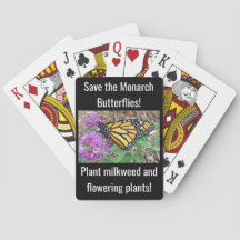 Monarch butterfly playing cards