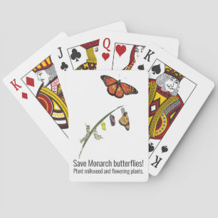 Monarch butterfly playing cards