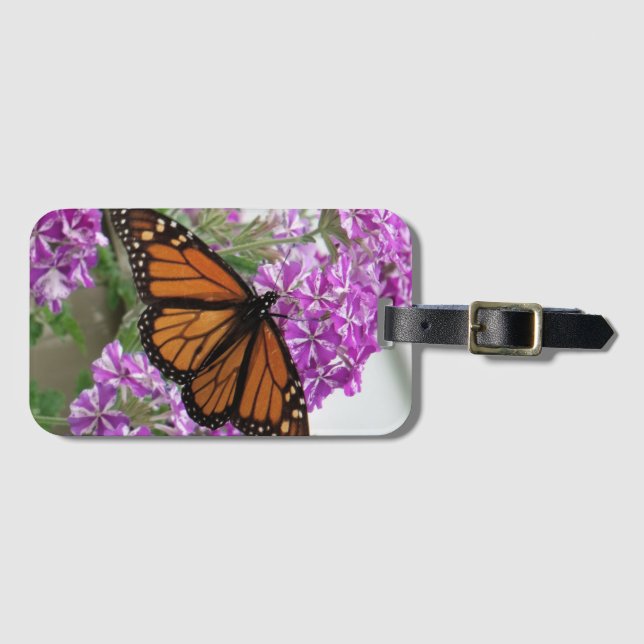 Monarch Butterfly Playing Cards Luggage Tag (Front Horizontal)