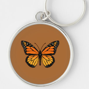 Monarch Butterfly Print Key Ring