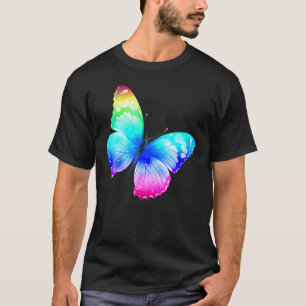 Monarch Butterfly Rainbow Cute Pastel Festival Rav T-Shirt