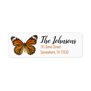 Monarch Butterfly Return Address Labels