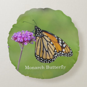 Monarch Butterfly round pillow
