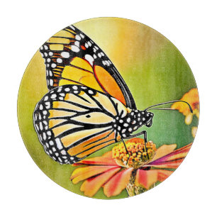 Monarch Butterfly Sip Design Cutting Board