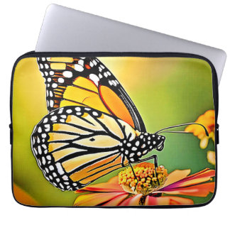 Monarch Butterfly Sip Design Laptop Sleeve