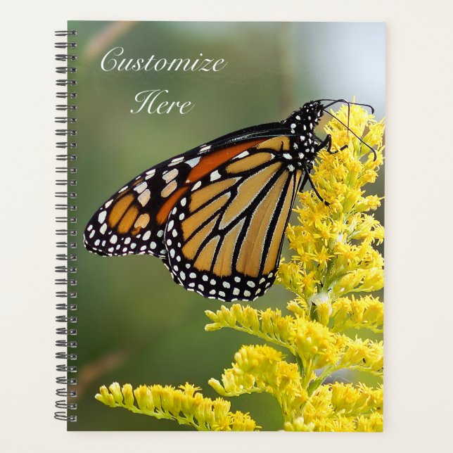 Monarch Butterfly Spiral Weekly/Monthly Planner (Front)