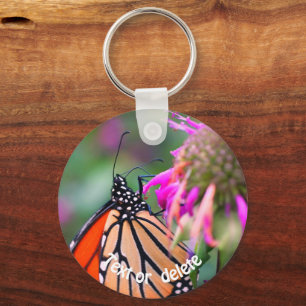 Monarch Butterfly Spots Nature Personalised Key Ring