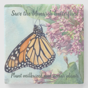 Monarch Butterfly Stone Coaster