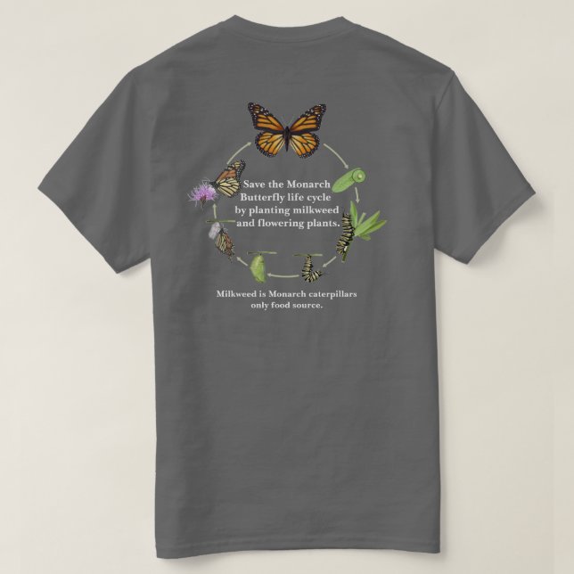 Monarch butterfly T-Shirt (Design Back)