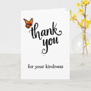 Monarch Butterfly Thank You Card