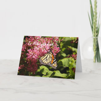 Monarch Butterfly Thank You Card