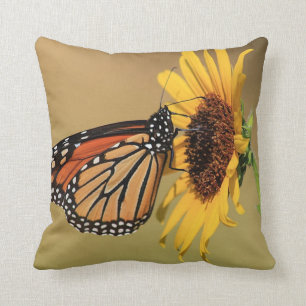 Monarch Butterfly Throw Pillow