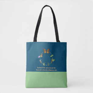 Monarch butterfly tote bag