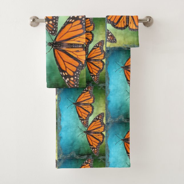 Monarch Butterfly Towel Set (Insitu)