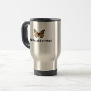 Monarch butterfly travel mug