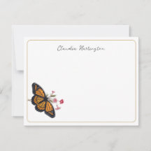 Monarch Butterfly Vintage Inspired Thank You