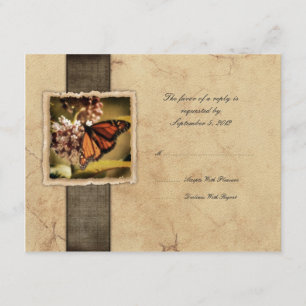 Monarch Butterfly Vintage  Wedding RSVP