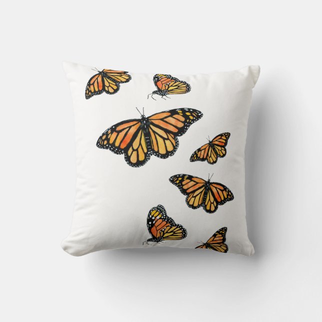 Monarch butterfly wildlife nature cushion (Front)