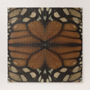 Monarch Butterfly Wing Close Up Pattern Jigsaw Puzzle