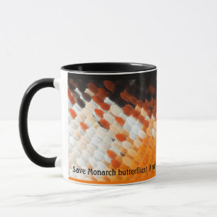 Monarch butterfly wing mug