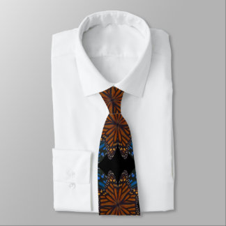 Monarch Butterfly Wing Orange And Blue Pattern Tie
