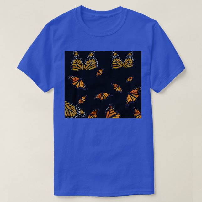 Monarch butterfly wing pattern T-Shirt (Design Front)