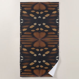 Monarch Butterfly Wing Up Close Pattern  Beach Towel