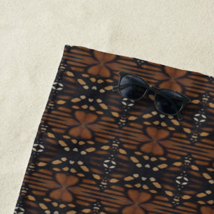 Monarch Butterfly Wing Up Close Repeat Pattern Beach Towel