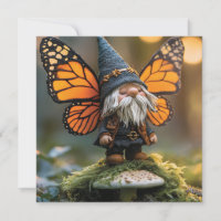 Monarch Butterfly Winged Gnome - Fantasy Creature
