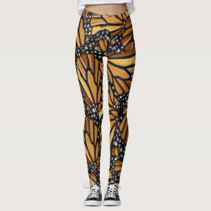 Monarch Butterfly Wings Pattern Leggings