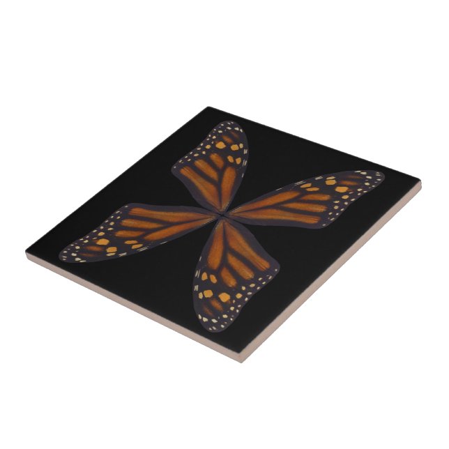 Monarch Butterfly Wings Pattern  Tile (Side)