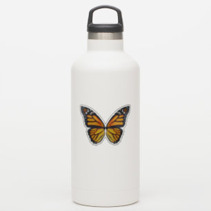 Monarch butterfly wings water bottle