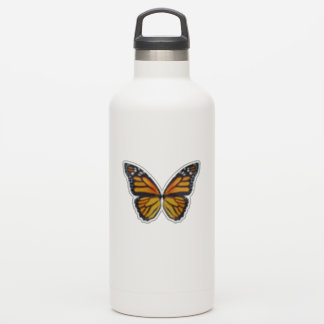 Monarch butterfly wings water bottle