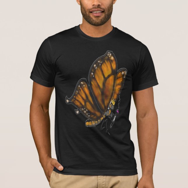 Monarch Butterfly with pipe T-Shirt (Front)