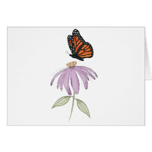 Monarch Butterfly with Purple Cone Flower