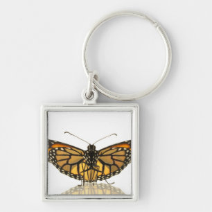 Monarch butterfly with wings spread key ring