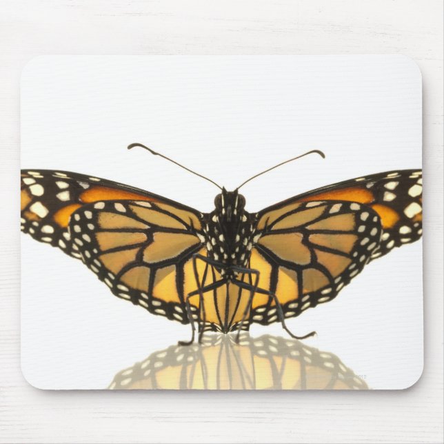 Monarch butterfly with wings spread mouse mat (Front)