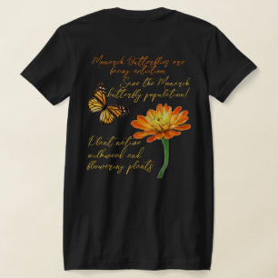 Monarch butterfly, zinnia flower T-Shirt