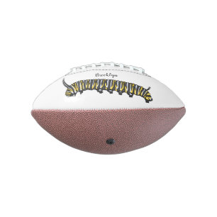 Monarch caterpillar cartoon illustration american football