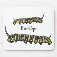 Monarch caterpillar cartoon illustration