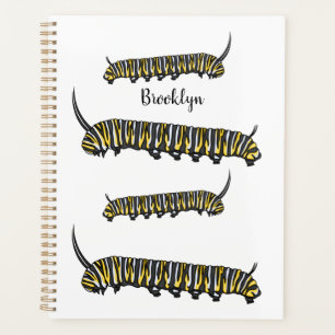 Monarch caterpillar cartoon illustration  planner
