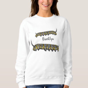 Monarch caterpillar cartoon illustration sweatshirt